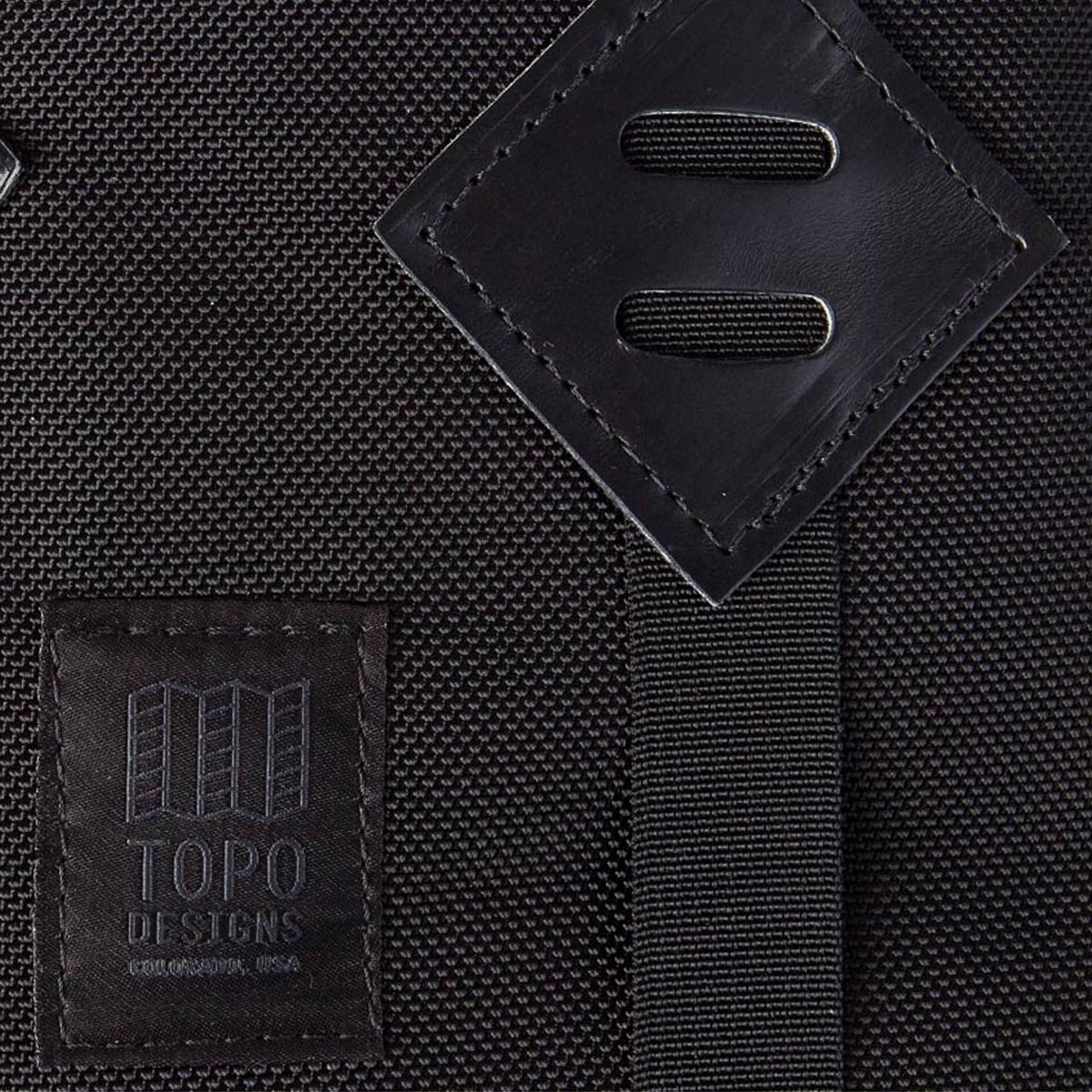 Topo Designs Klettersack Ballistic/Black Leather Lifestyle, ballistic backpack for men and women