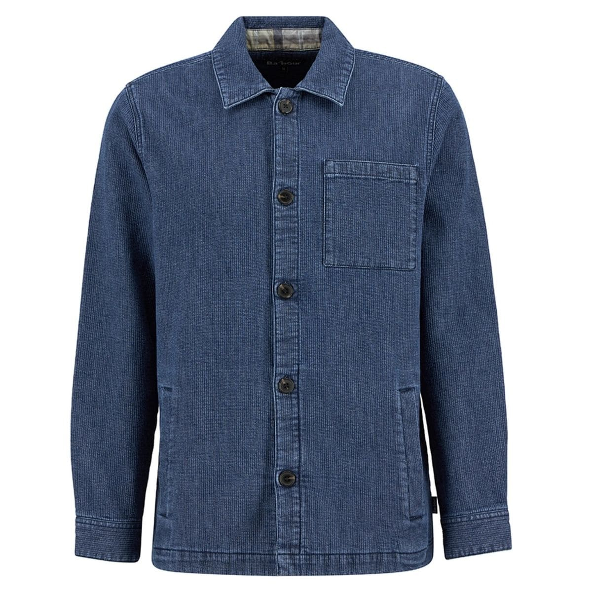 Barbour Aickmen Textured Denim Overshirt Indigo