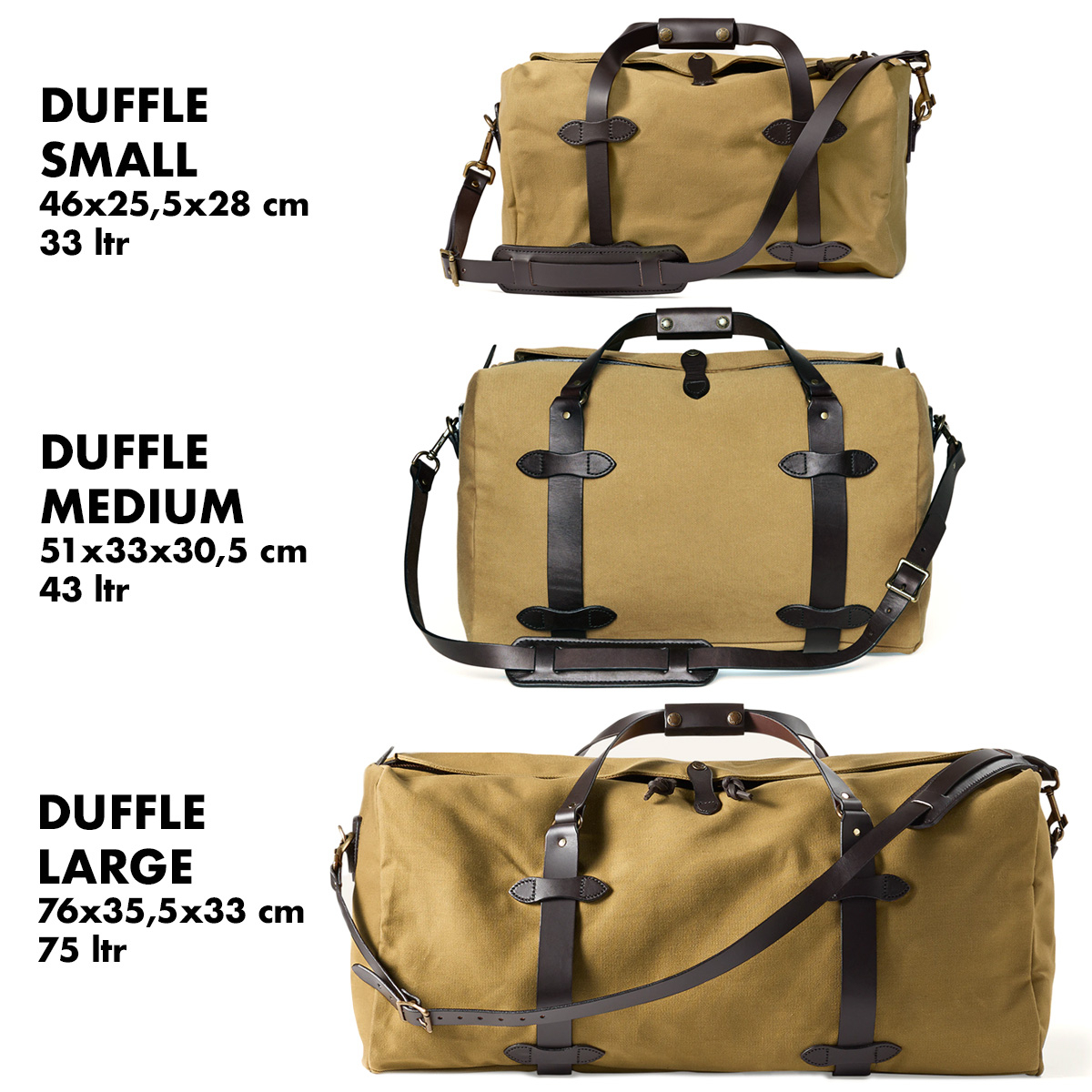Filson Duffle Bag Small Tan, robuuste duffle met stijl en
