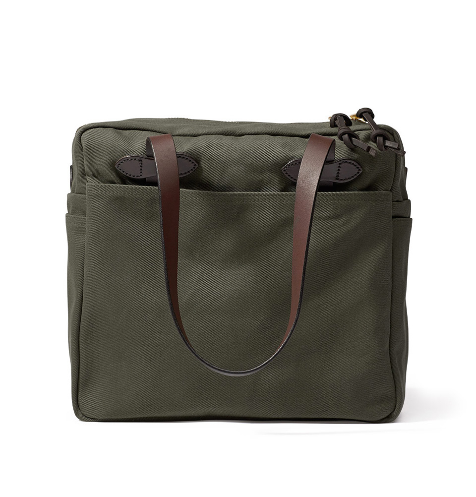 Tote shop with zipper