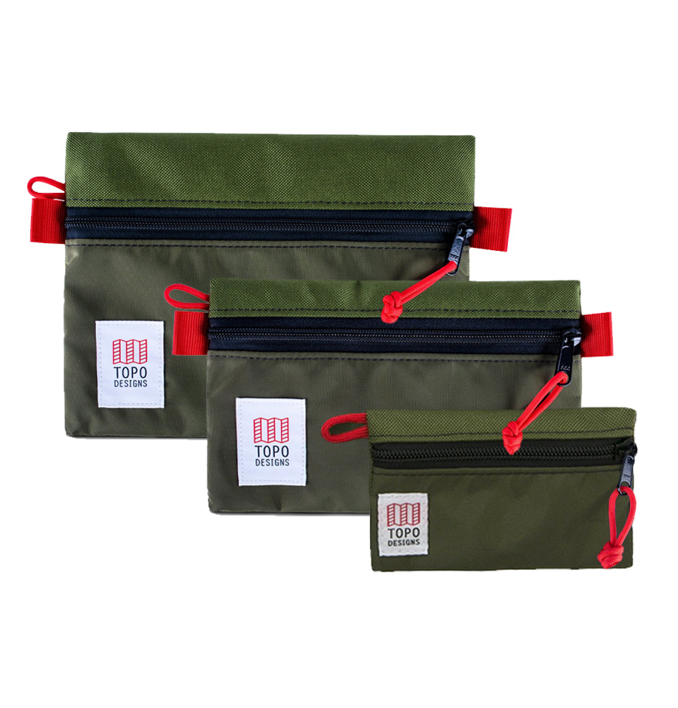 Topo Designs Accessory Bags 3 Pack Olive