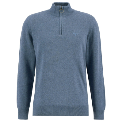 Barbour Holden Half Zip Lambswool Sweater Navy