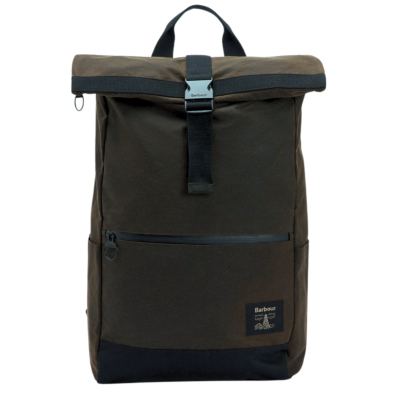 Barbour Wax Leather Briefcase Navy