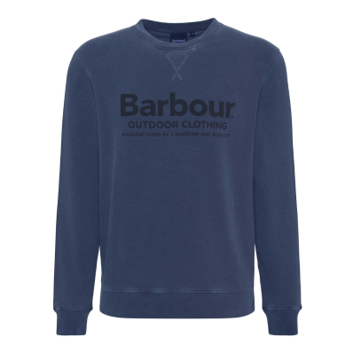 Barbour Holden Half Zip Lambswool Sweater Navy