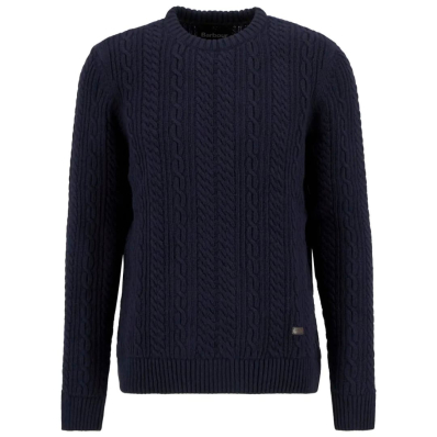 Barbour Holden Half Zip Lambswool Sweater Navy