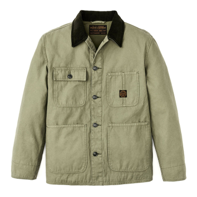 Filson Chore Coat Army Green with four front pockets