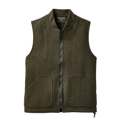 Filson Mackinaw Wool Vest Forest Green front