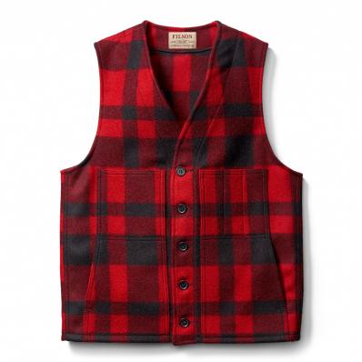 Filson Mackinaw Wool Vest Red/Black