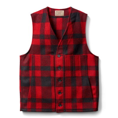 Filson Mackinaw Wool Vest Red/Black