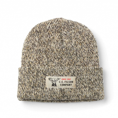 Filson Lined Ragg Wool Beanie Charcoal Heather front