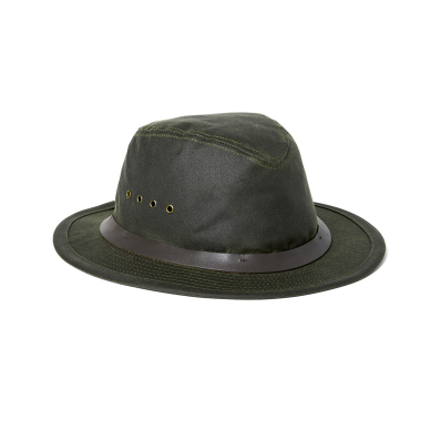 Filson Tin Cloth Packer Hat Dark Tan fron side