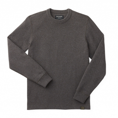 Filson Waffle Knit Thermal Crew Mossy Rock front
