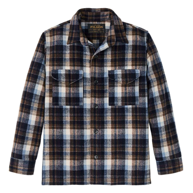 Filson Beartooth Jac Shirt Golden Brown Multi Stripe front