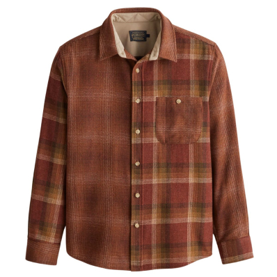 Pendleton Burnside Flannel Shirt Olive/Blue/Rust Plaid