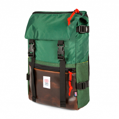 Topo Designs Rover Pack Heritage Navy/Brown Leather
