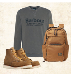 Barbour Holden Half Zip Lambswool Sweater Navy