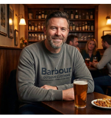 Barbour Holden Half Zip Lambswool Sweater Navy