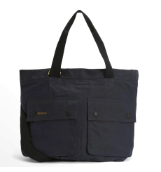 Barbour Wax Leather Briefcase Navy