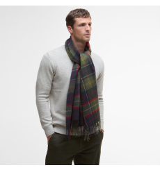 Barbour Brack Patchwork Tartan Scarf Cardinal/Classic