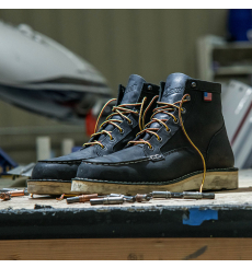Danner Bull Run Moc Toe 6" Black front 1100