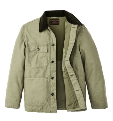 Filson Chore Coat Army Green with four front pockets