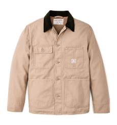 Filson Chore Coat Faded Black with four front pockets