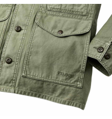 Filson Reverse Sateen Jac Shirt Fatigue Green front