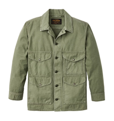 Filson Reverse Sateen Jac Shirt Fatigue Green front