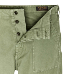 Filson Reverse Sateen Jac Shirt Fatigue Green front