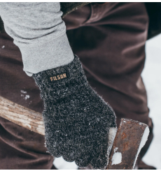 Filson Full Finger Knit Gloves Charcoal