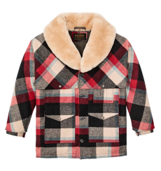 Filson Lined Wool Packer Coat Red/Green/Dark Brown