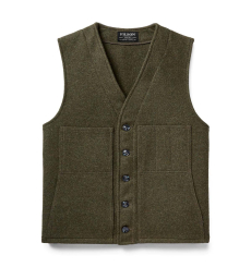 Filson Mackinaw Wool Vest Forest Green front