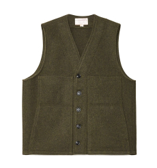 Filson Mackinaw Wool Vest Forest Green front