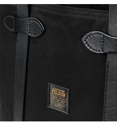 Filson Rugged Twill Large Open Tote Bag Black front