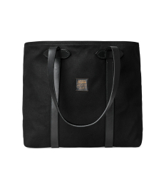 Filson Rugged Twill Large Open Tote Bag Black front