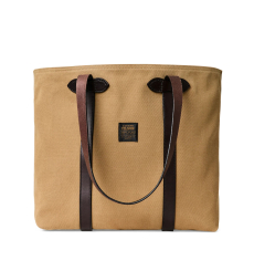Filson Rugged Twill Large Open Tote Bag Tan front