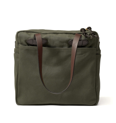 Filson Rugged Twill Tote Bag with Zipper Otter Green
