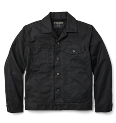 Filson Tin Cloth Short Lined Cruiser Jacket Black front