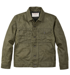 Filson Tin Cloth Short Lined Cruiser Jacket Black front