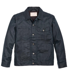 Filson Tin Cloth Short Lined Cruiser Jacket Black front