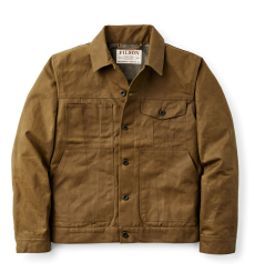 Filson Tin Cloth Short Lined Cruiser Jacket Dark Tan