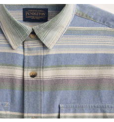 Pendleton Burnside Flannel Shirt Olive/Blue/Rust Plaid