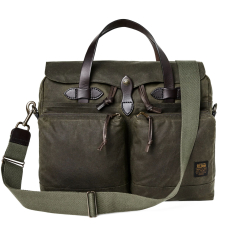 Filson 24-Hour Tin Cloth Briefcase Otter Green