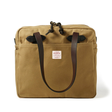 Filson Rugged Twill Tote Bag With Zipper Tan