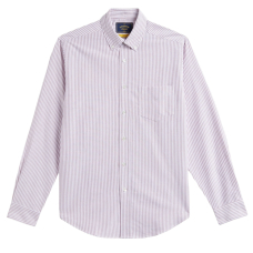 Portuguese Flannel Belavista Stripe Shirt Bordeaux