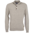 Barbour Patch Half Button Lambswool Sweater Stone