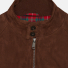 Baracuta G9 Suede Jacket Chocolate - Collar
