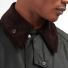 Barbour Bedale Wax Jacket Sage - Collar Corduroy