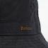 Barbour Belsay Wax Bucket Hat Navy - Logo