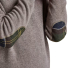 Barbour Holden Half Zip Lambswool Sweater Military Marl - Elbow patches